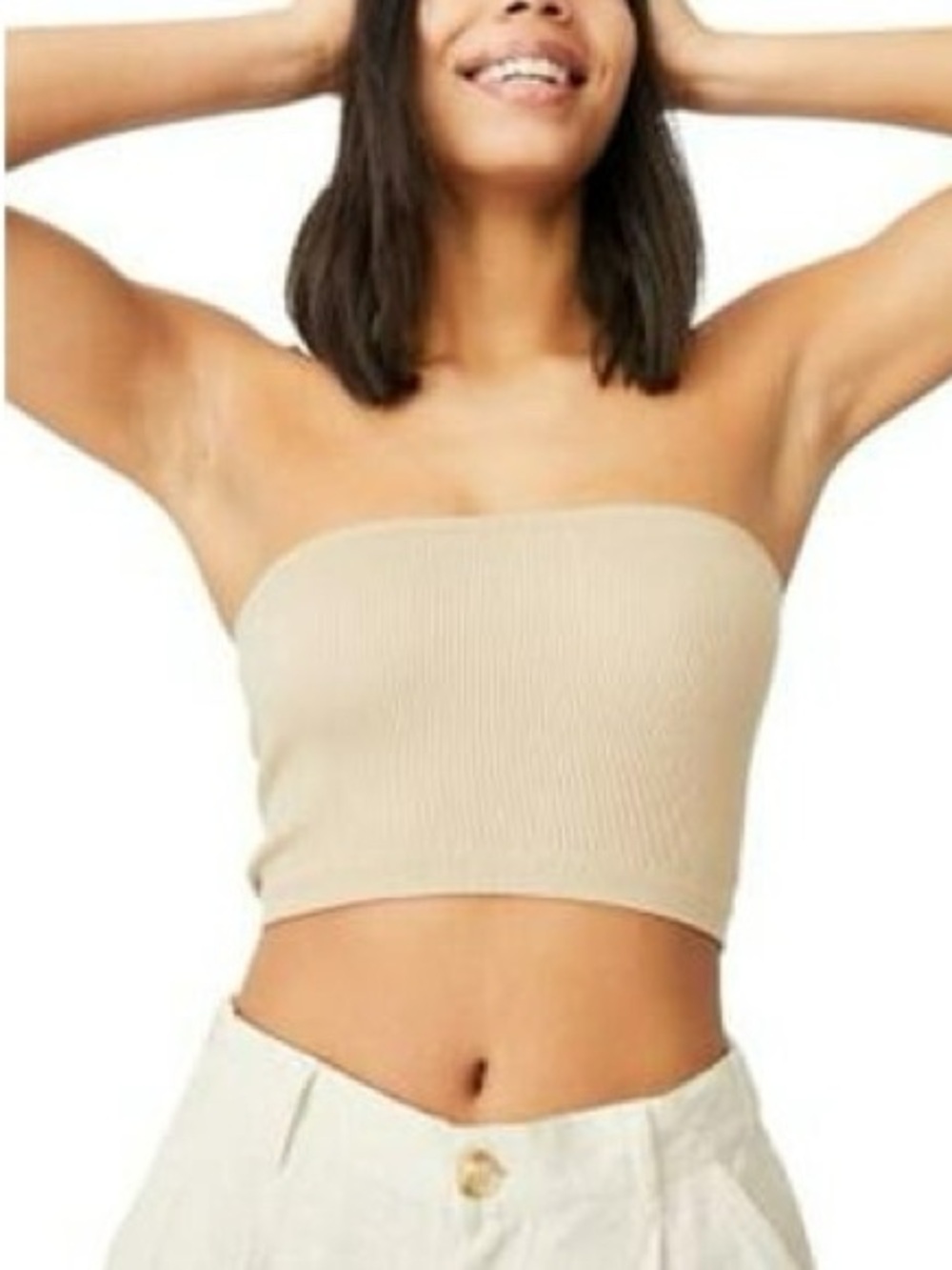 Samantha Seamless Rib Knit Tube Top
